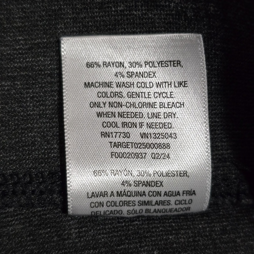 A New Day Women XL Charcoal Gray Knit Pants Ankle Zip Tapered Stretch Pockets - Picture 6 of 10